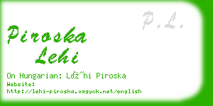 piroska lehi business card